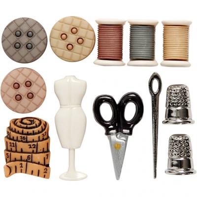 Creotime knopen met motief 4 cm 12 stuks Creotime knopen met motief 4 cm 12 stuks