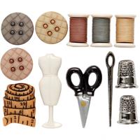 Creotime knopen met motief 4 cm 12 stuks - thumbnail