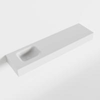 MONDIAZ LEX Talc vrijhangende solid surface wastafel 120cm. Positie wasbak links - thumbnail