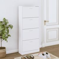VidaXL Schoenenkast 63x24x147 cm bewerkt hout wit - thumbnail