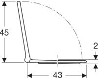 Geberit Acanto closetzitting softclose quick-release wit 502.719.01.1 - thumbnail
