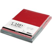 Creativ Company Kaarten en enveloppen, afmeting kaart 10,5x15 cm, afmeting envelop 11,5x16,5 cm, 110+230 gr, groen, rood, 50 set/ 1 doos - thumbnail