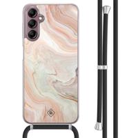 Samsung Galaxy A14 hoesje met koord - Marmer waves - thumbnail