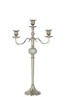 J-Line kandelaar 3 Armen Diamant - aluminium - zilver - thumbnail