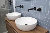 Tweedekans Ben Engraved Cross afdekset voor inbouw wastafelkraan Mat zwart 05368 - thumbnail