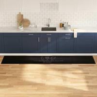 Keuken Vloerkleed Zwart 300 x 60 cm Fluweel - thumbnail