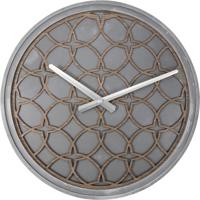 NeXtime ne-3212br wandklok dia. 39.5 cm, polyresin/hout, grijs - thumbnail