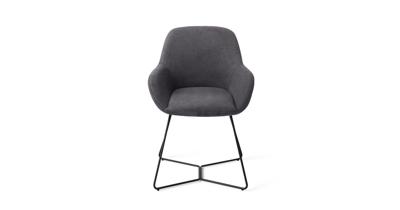 Jesper Home Kushi eetkamerstoel Black-Out beehive black