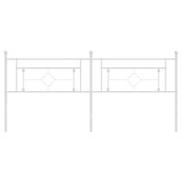 Hoofdbord 200 cm metaal wit - thumbnail