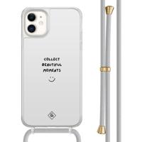 iPhone 11 hoesje met grijs koord - Collect moments - thumbnail