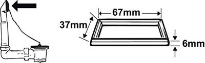 Cornat Gummidichting 67X37X6Mm Spoelkast - TEC356406