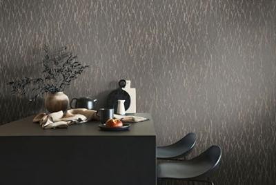 Livingwalls Smart Surfaces - Zwart - Metallic - 395635