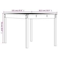 Tuintafel 121x82,5x76 cm massief douglashout - thumbnail