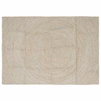 Vloerkleed Natuurlijk en Wit 120 x 170 cm Jute - thumbnail
