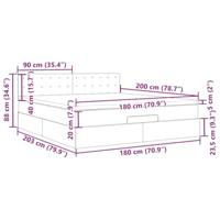 Ottoman bed met matras 180x200cm kunstleer wit - thumbnail