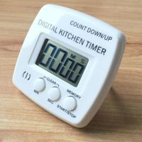 Keuken timer digitale elektronische luid alarm magnetische backing met houder voor koken bakken sport games Office (wit) - thumbnail