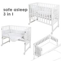 roba 3-in-1 co-sleeper babybed Safe Asleep (Wit) - thumbnail