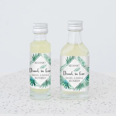 Mini flesje tropische bladeren