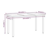 5-delige Tuinset met kussens bruin - thumbnail