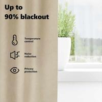 VidaXL Verduisterende gordijnen 2 pcs crème 140 x 245 cm fluweel - thumbnail