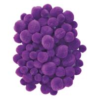 Colorations - pom poms paars, 100st. - thumbnail