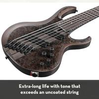 DR Strings Dragon Skin+ Coated Multi-Scale Tapered 30-125 St. Steel voor 6-snarige elektrische basgitaar - thumbnail