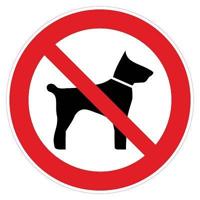 Pictogram Verboden voor honden - 10cm - thumbnail
