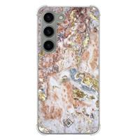 Samsung Galaxy S23 siliconen shockproof hoesje - Marble rosegold - thumbnail