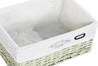 Mandenset DKD Home Decor Groen vlechtwerk 44 x 34 x 56 cm 5 Onderdelen