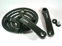 Crankstel 6/7/8 speed Shimano Tourney FC-TY501 met 170mm crankarm 48 x 38 x 28T - zwart - thumbnail