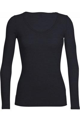 Icebreaker Merino 150 Siren LS Sweetheart Thermoshirt Dames Black M