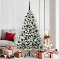 VidaXL Artificial pre-lit kerstboom met ballenset groen 180 cm - thumbnail