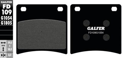 GALFER bremsbelag "fd109" brake pad fd109 g1054 organic