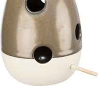 TRIXIE NESTELHULP HANGEND KERAMIEK CREME / BOSGROEN 12X12X16 CM - thumbnail