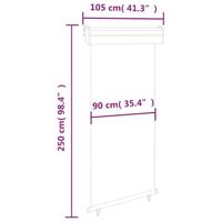 Balkonscherm 105x250 cm grijs - thumbnail