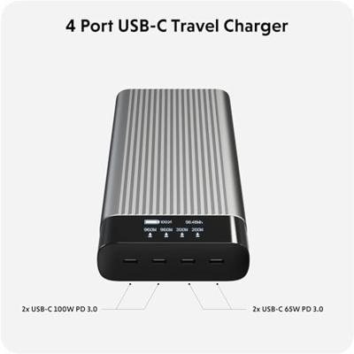 Hyper HyperJuice 4-port powerbank (27.000 mAh/245W) - Space Gray - thumbnail