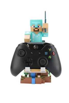 Minecraft Steve Diamond Armor beeldje - EXQUISITE GAMING - Cable Guys - Houder voor koptelefoon, smartphone of kleine accessoires - 20 cm Minecraft Steve Diamond Armor beeldje - EXQUISITE GAMING - Cable Guys - Houder voor koptelefoon, smartphone of kleine accessoires - 20 cm