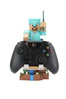 Minecraft Steve Diamond Armor beeldje - EXQUISITE GAMING - Cable Guys - Houder voor koptelefoon, smartphone of kleine accessoires - 20 cm - thumbnail
