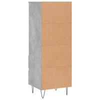 Hoge kast 40x36x110 cm bewerkt hout betongrijs - thumbnail