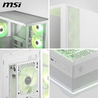 MSI MSI GEH Midi MAG PANO 110R PZ WHITE Midi-tower PC-behuizing Wit 4 voorgeïnstalleerde LED-ventilators - thumbnail