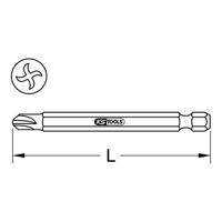 KS Tools 911.7716 Torq-bit S2-staal Vernikkeld E 6.3 5 stuk(s) - thumbnail