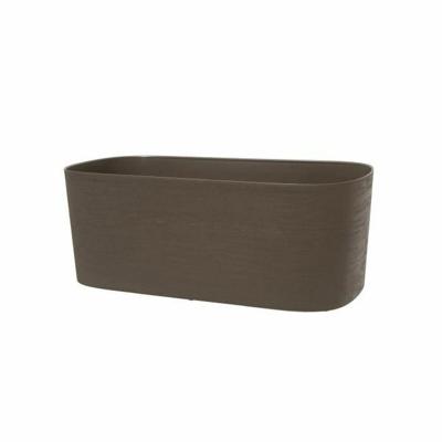Plantenbak met waterreserve - GARDEN ID Respect - Taupe 50 x 17 cm - 100% huishoudelijk afval - 100% recyclebaar - Gestructureerd oppervlak.