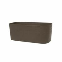 Plantenbak met waterreserve - GARDEN ID Respect - Taupe 50 x 17 cm - 100% huishoudelijk afval - 100% recyclebaar - Gestructureerd oppervlak. - thumbnail