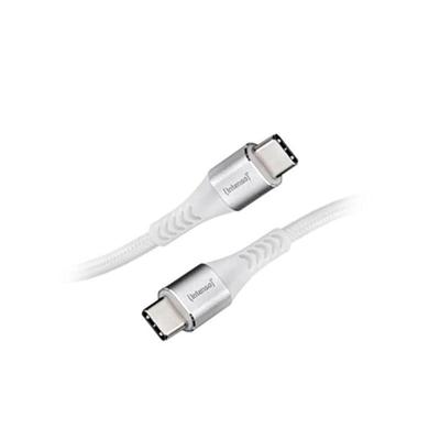 Intenso USB-kabel USB 2.0 USB-C stekker, USB-C stekker 1.50 m Wit Stoffen mantel 7901002