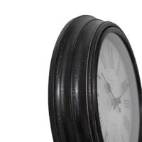 Clayre & Eef Wandklok Ø 29x5 cm Bruin Grijs Kunststof Glas - thumbnail