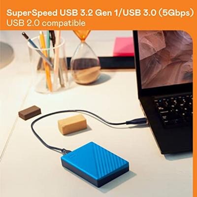 WD My Passport 4 TB Externe harde schijf (2,5 inch) USB-A 3.2 Gen 1 Blauw WDBPKJ0040BBL-WESN - thumbnail