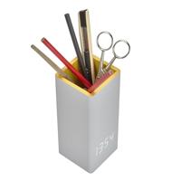 TFA Dostmann 60.2041.15 Tafelklok Kwarts Grijs, Geel - thumbnail