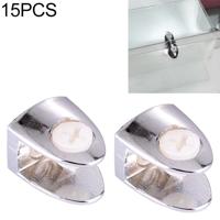15 stuks zink legering heldere vaste beugel aansluiting nagel glas Bevestigingsklem - thumbnail