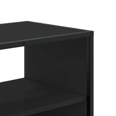 Tv-meubel 60x31x39,5 cm bewerkt hout en metaal zwart
