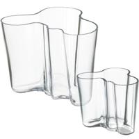 Iittala Alvar Aalto Vazen set 160 mm + 95 mm Clear - thumbnail